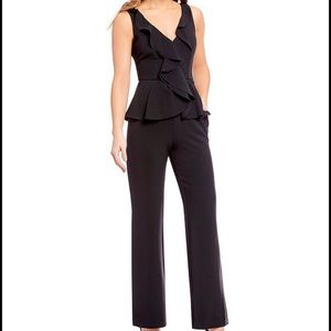 Eliza J Black Sleeveless Peplum Jumpsuit 4 NWT